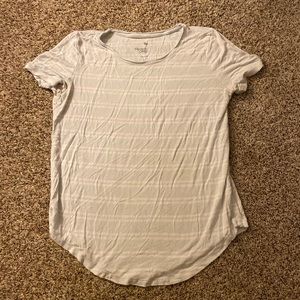 So blue and white striped shirt